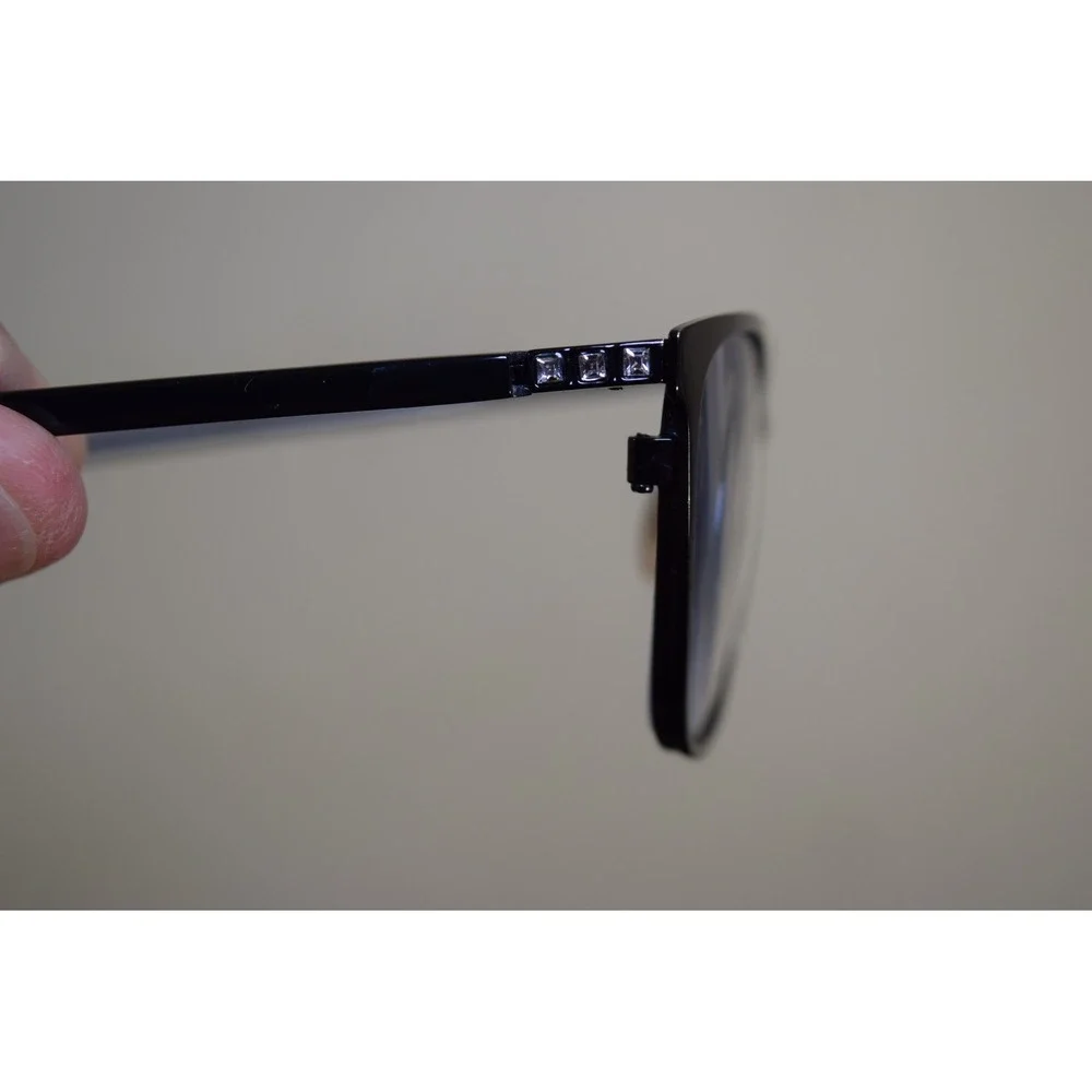 Vera Wang V914 BK Black Cat Eye Eyeglasses Frames 53-16-140 Crystal‎ Accents